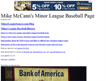 Tablet Screenshot of minorleaguesource.com